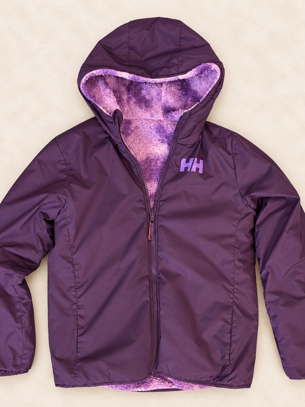 Helly Hansen Girls Champ Reversible Jacket / Fuzzy Purple Girls Winter Jacket